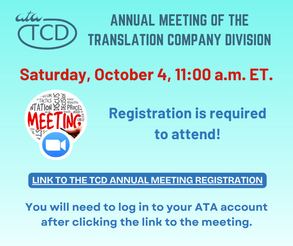 Annual Meeting of Members — Translation Company Division